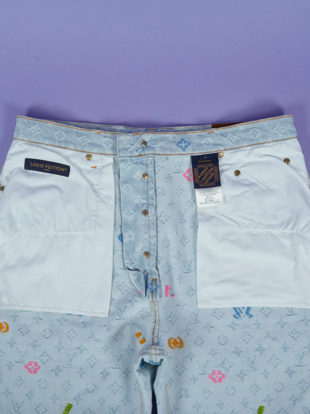 Louis Vuitton Monogram Denim Pants (by Tyler, The Creator) Washed Indigo