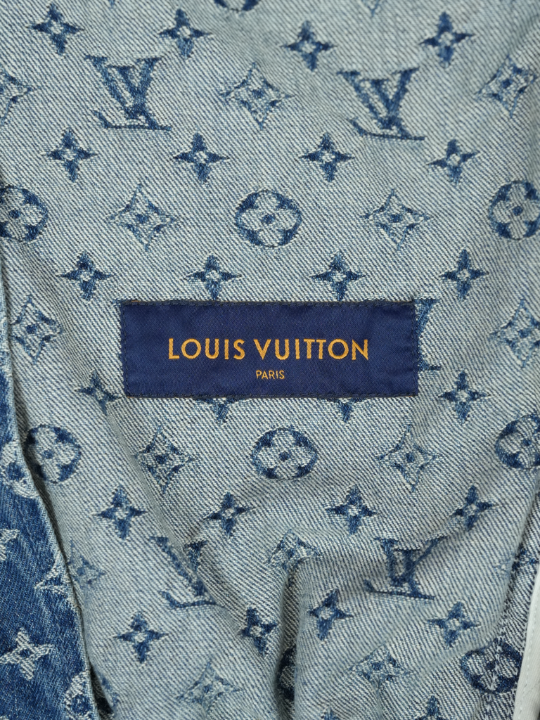 Louis Vuitton / Nigo Monogram Patchwork Denim Hoodie Indigo