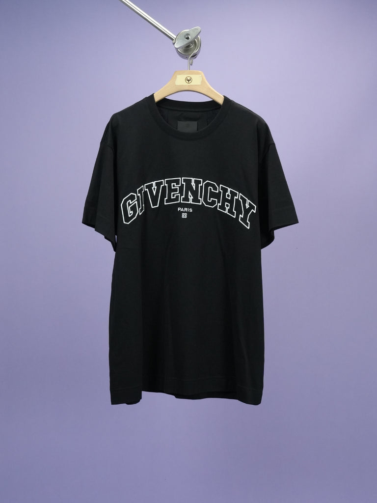 Givenchy College Logo Embroidered T-Shirt Black