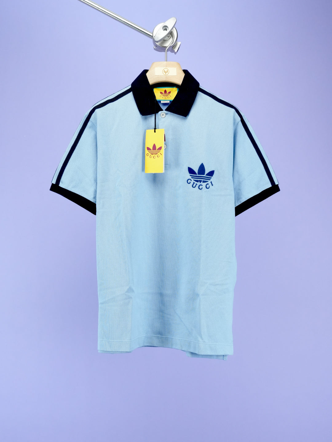 Gucci / Adidas Piquet Polo Shirt Blue