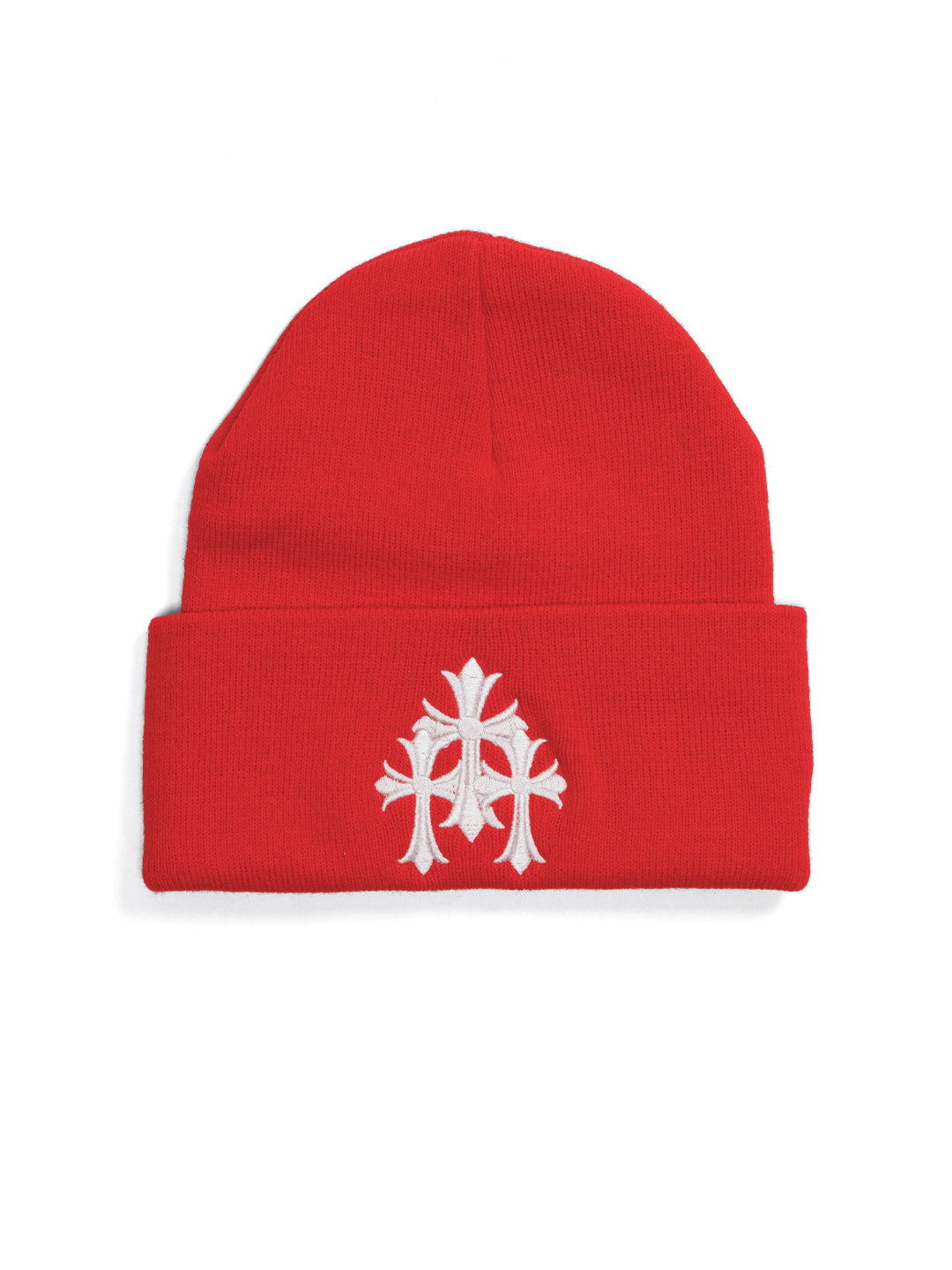 Chrome Hearts Triple Cross Beanie Red