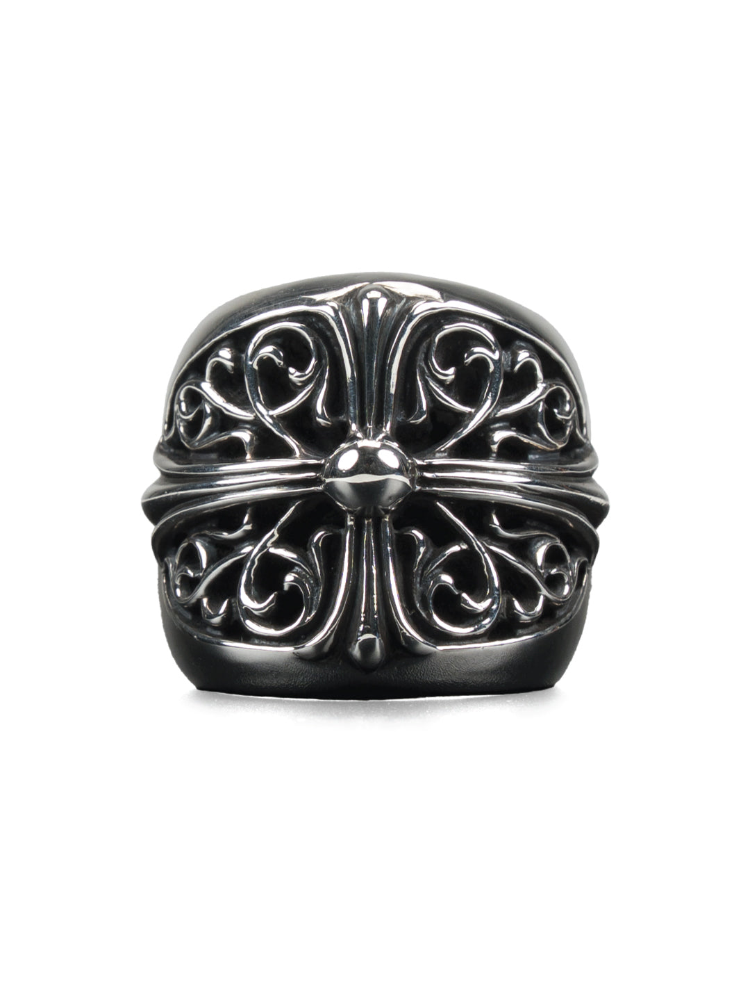 Classic Oval Cross Ring Silver
