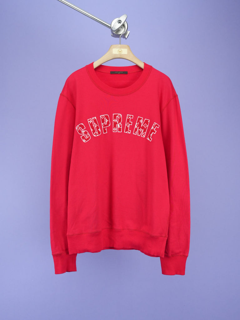 Louis Vuitton	/ Supreme Arc Logo Crewneck Red