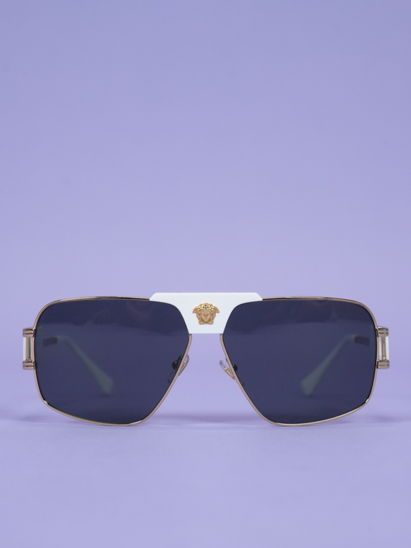 Versace Navigator Sunglasses White