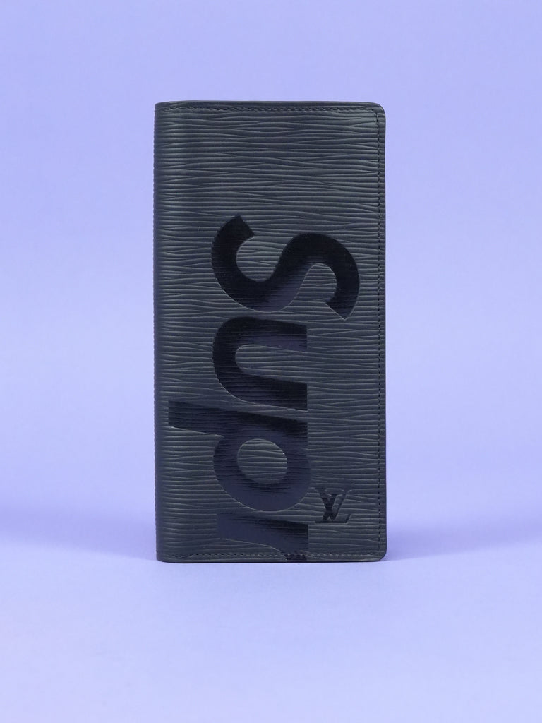 Louis Vuitton / Supreme Brazza Wallet Epi Black