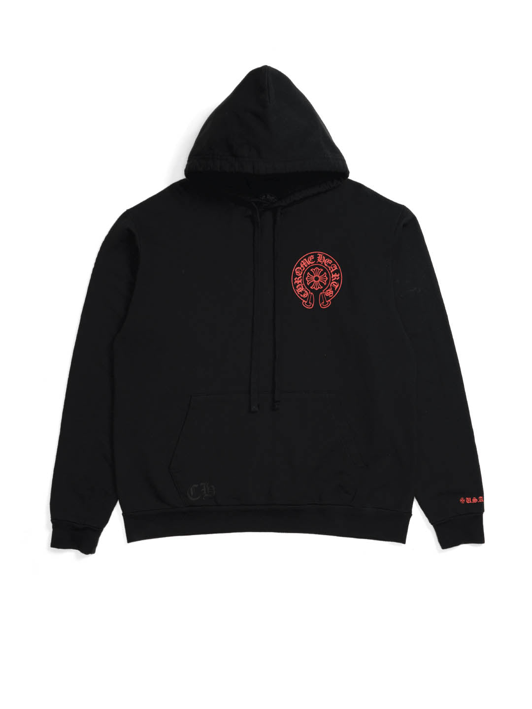 Chrome Hearts Web Exclusive Horse Shoe Hoodie	Black/Red