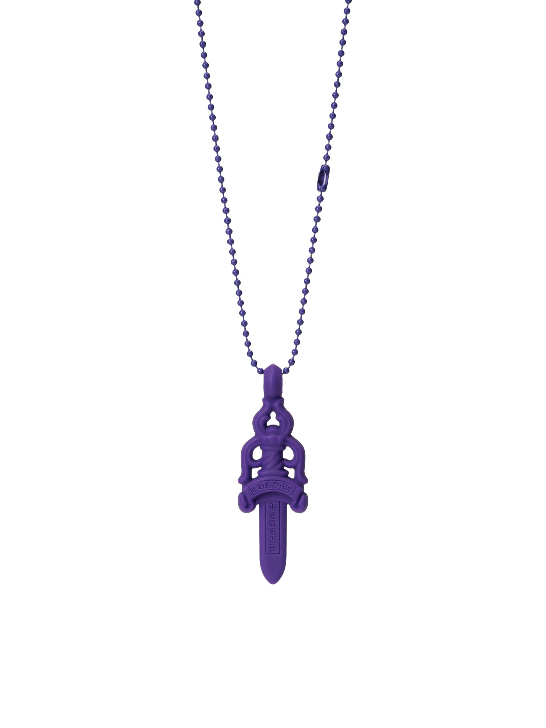 Chrome Hearts Dagger Necklace In Silicone Purple