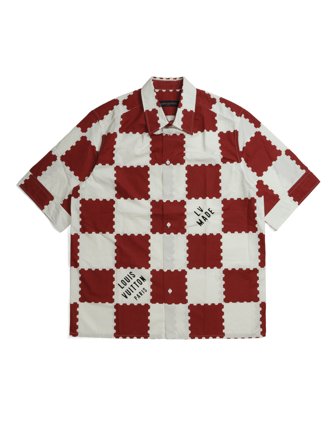 Louis Vuitton	/ Nigo Giant Damier Shirt Garnet Red