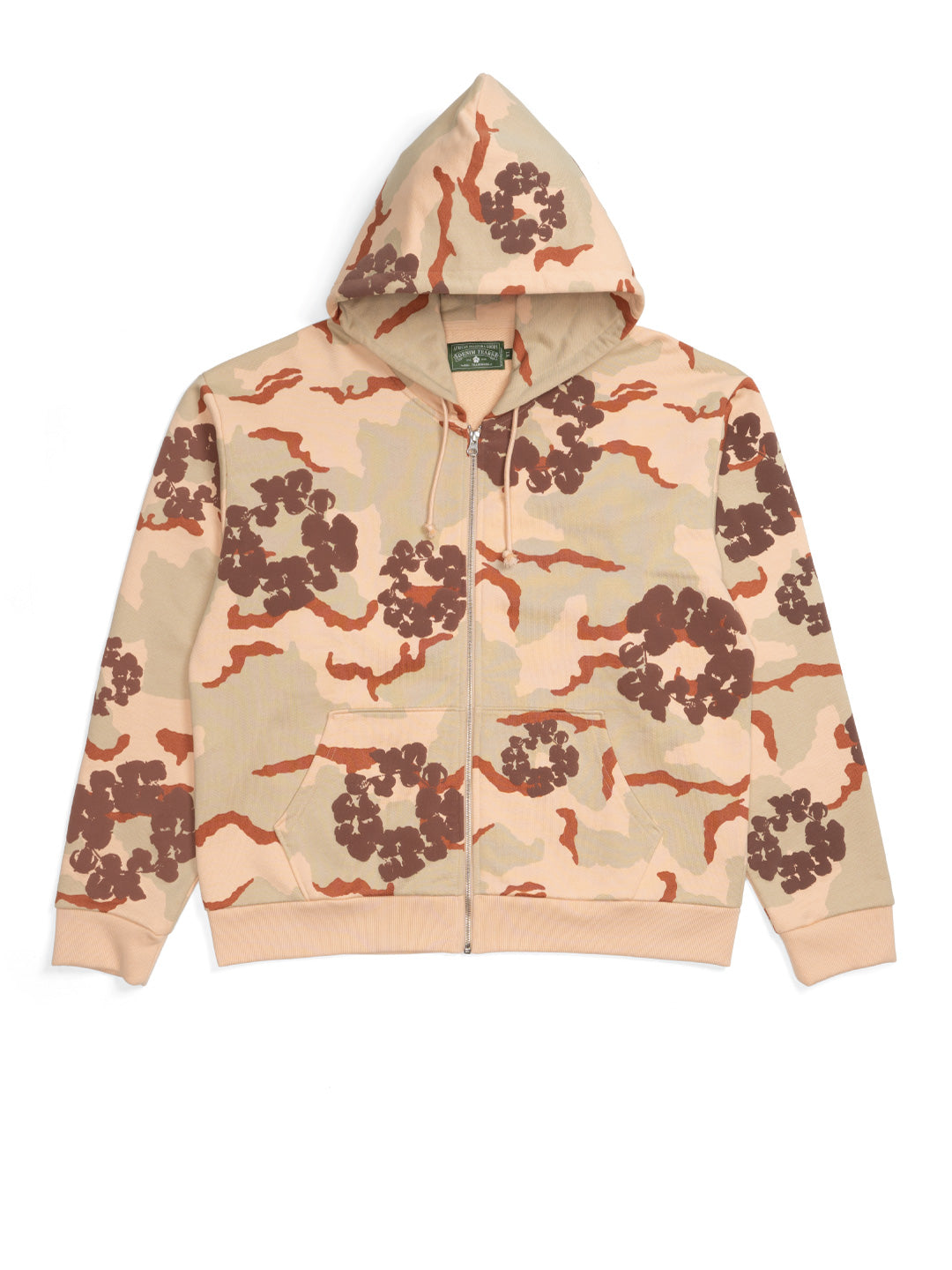 Denim Tears The Cotton Wreath Zip Sweatshirt Tan Camo