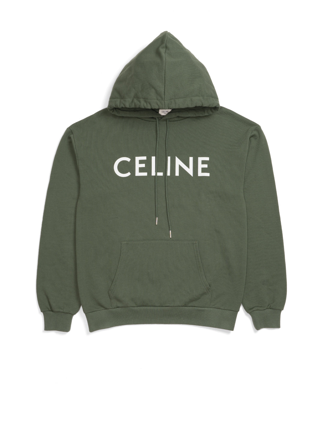 Celine Loose Hoodie in Cotton Fleece Khaki