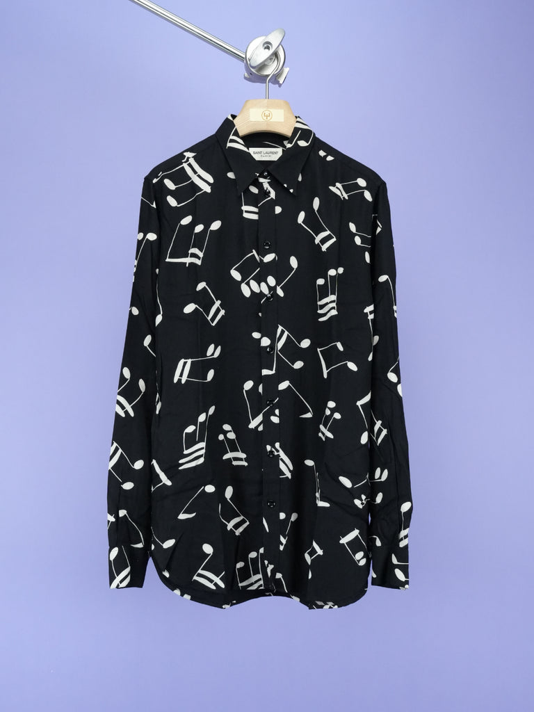 Saint Laurent  Music Note Shirt Black