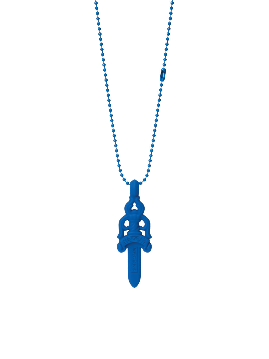 Chrome Hearts Dagger Necklace In Silicone Blue