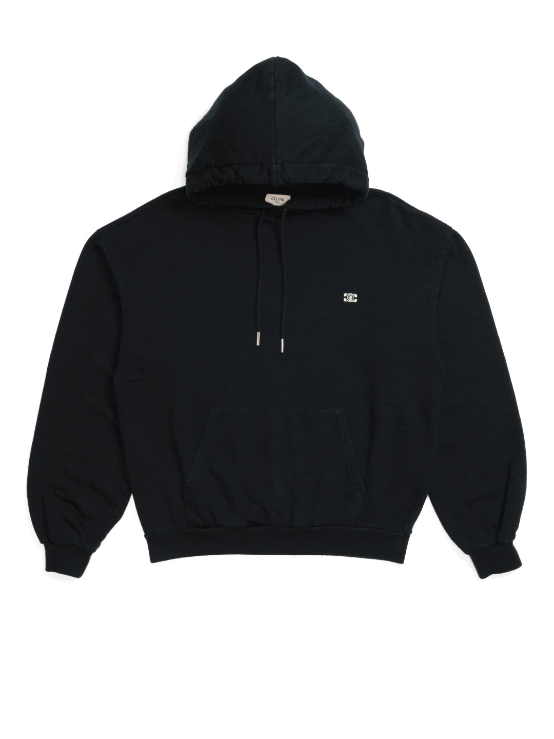 Celine Loose Triomphe Hoodie Black