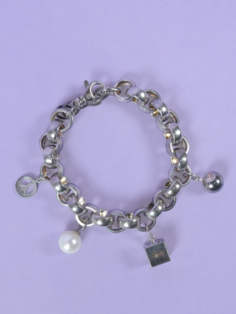 Stussy Icon Charm Bracelet Sterling Silver