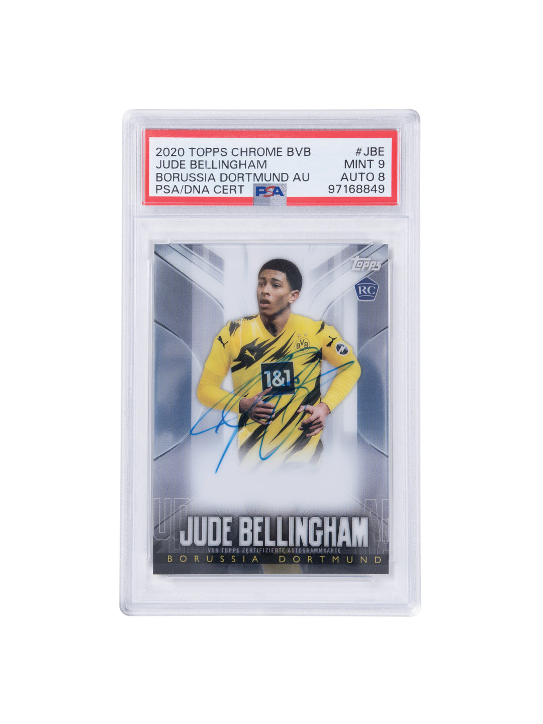 Topps 2020 Topps Chrome BVB Borussia Dortmund Autographs	(Jude Bellingham)	(/44)