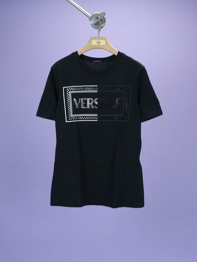 Versace	Crystal Logo T-Shirt Black