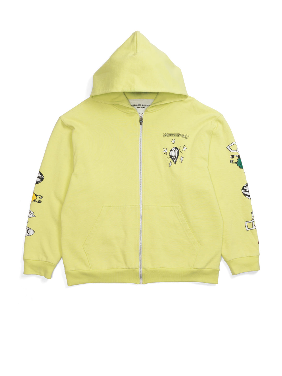 Chrome Hearts Matty Boy Link Zip Up Lime Green