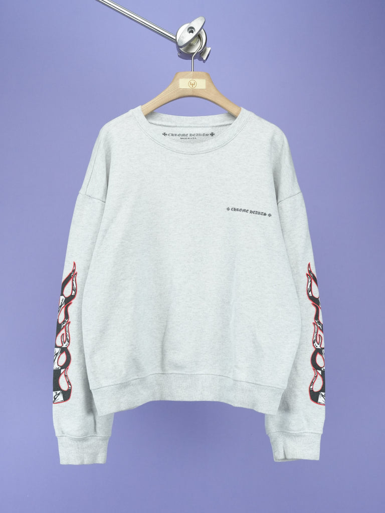 Chrome Hearts Matty Boy Brain Crewneck Ash Grey