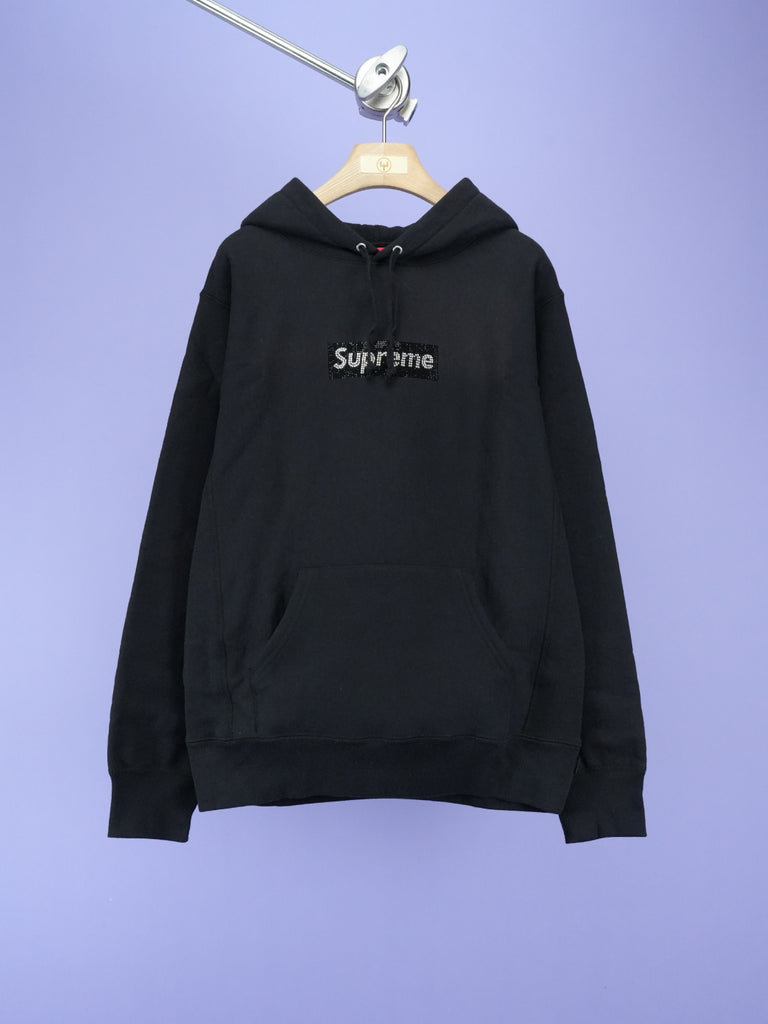 Supreme / Swarovski Box Logo Hooded Sweatshirt Black