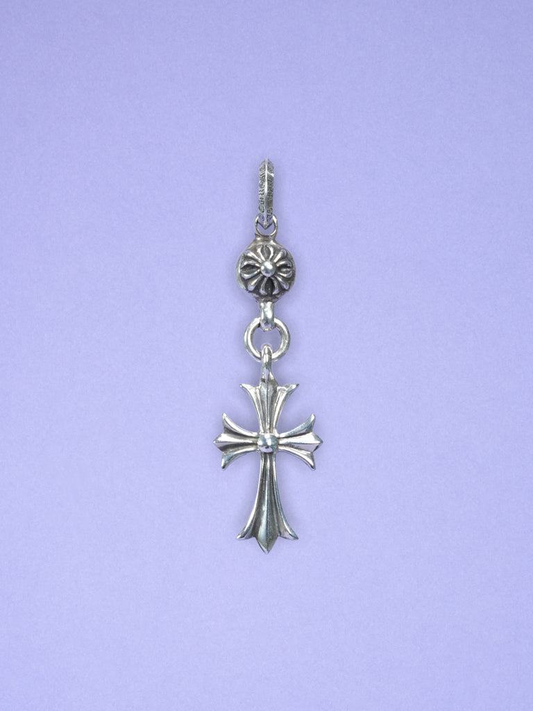 Chrome Hearts 1 Ball Tiny Cross Silver