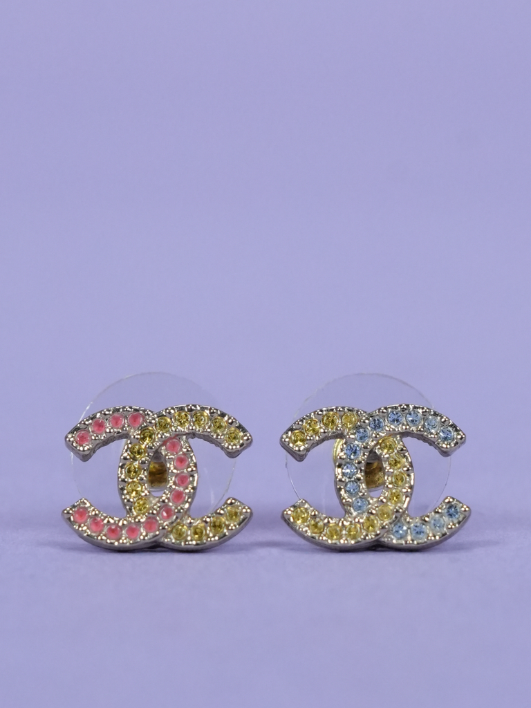 Chanel CC Stud Earrings