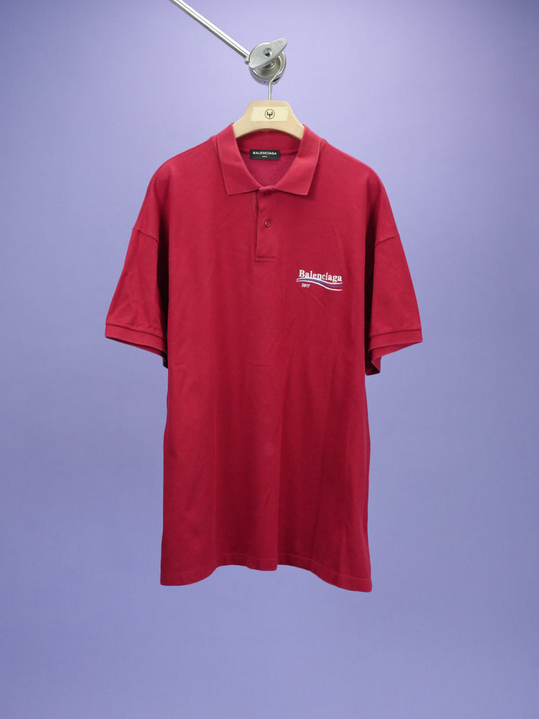 Balenciaga 2017 Polo Shirt Red