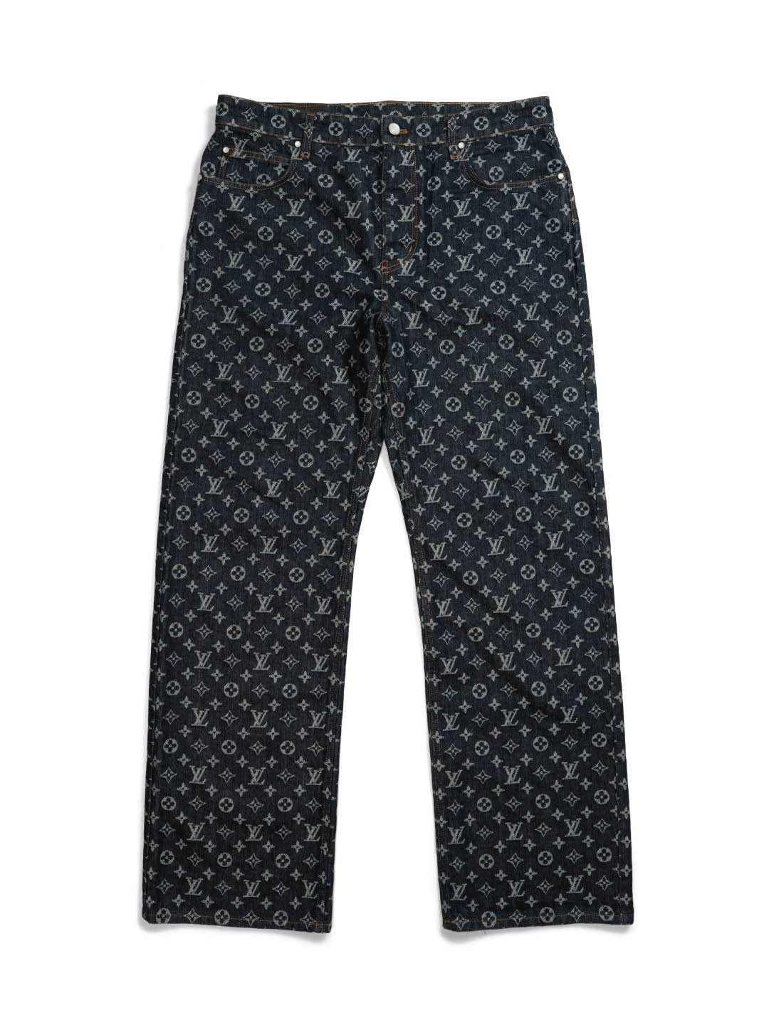 Louis Vuitton	Monogram Jacquard Denim Skate Pants Indigo