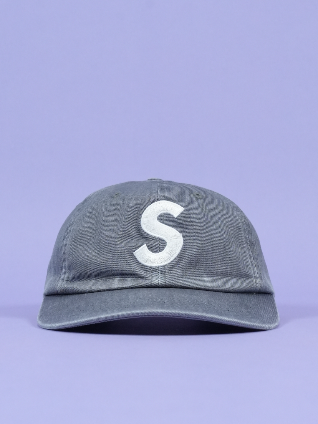 Supreme Pigment Print S Logo 6-Panel (FW22) Grey