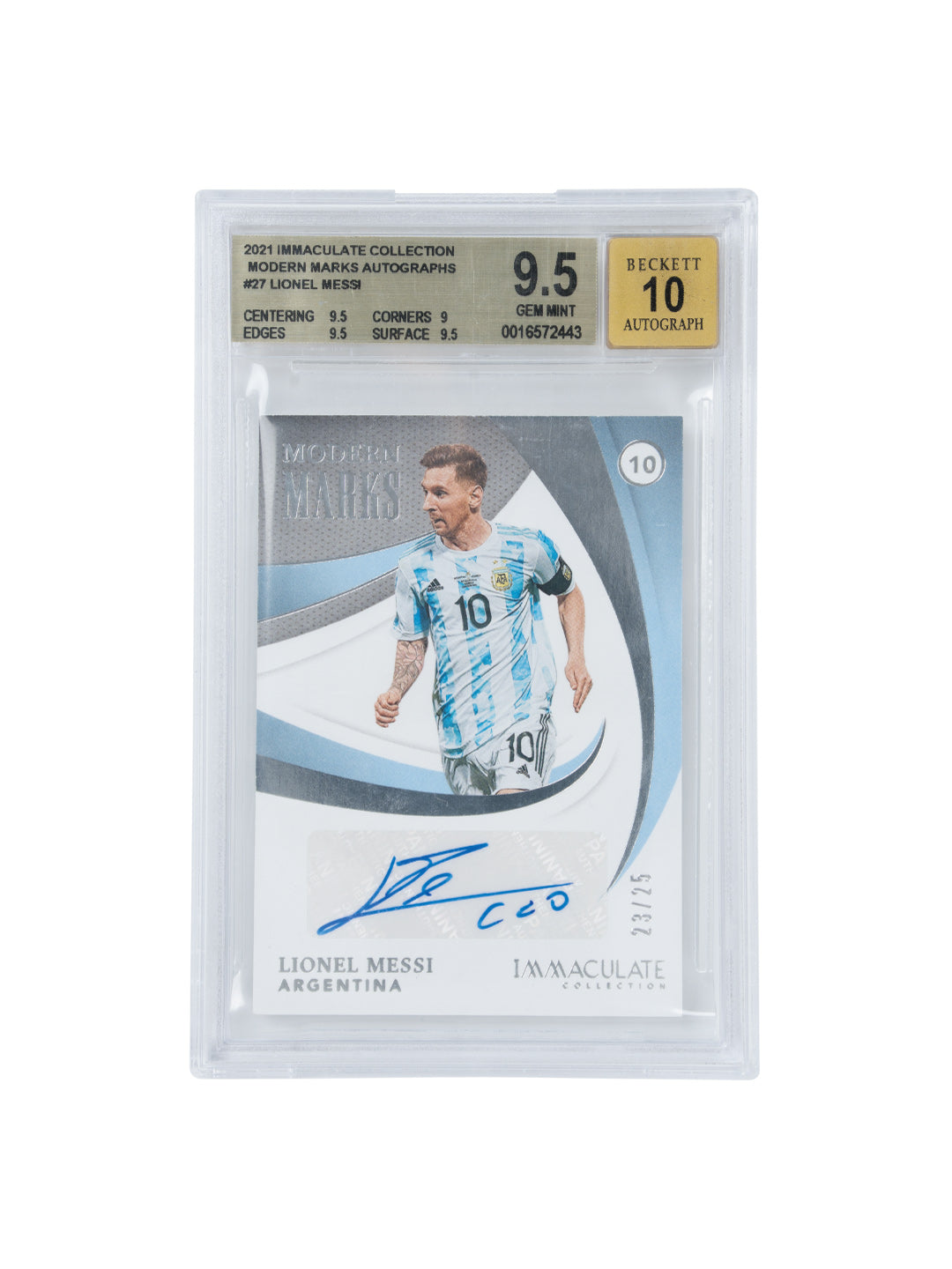 Panini 2021 Panini Immaculate Modern Marks Autographs (Lionel Messi) (/25)