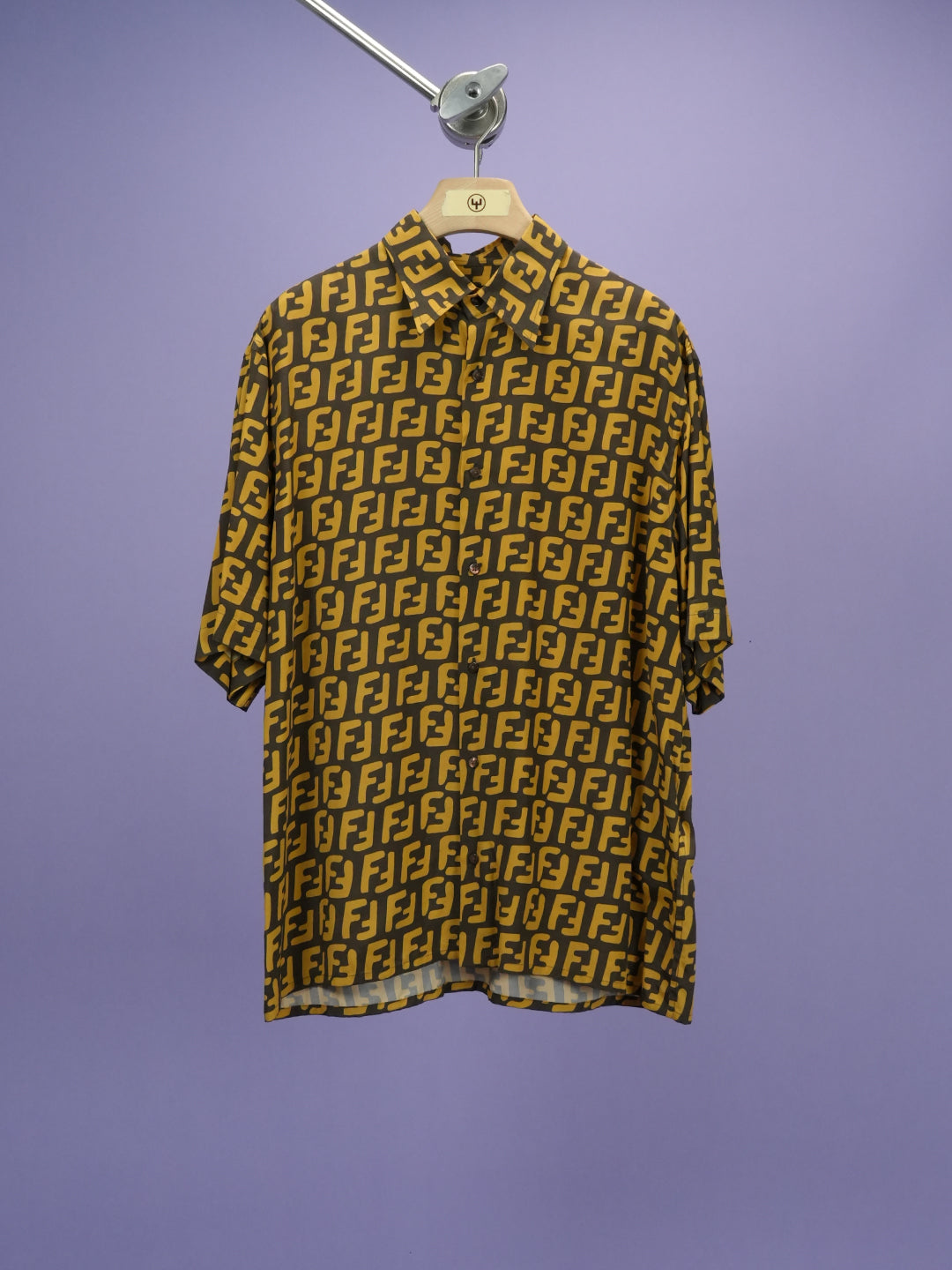 Fendi Zucca FF Logo Printed Shirt Brown