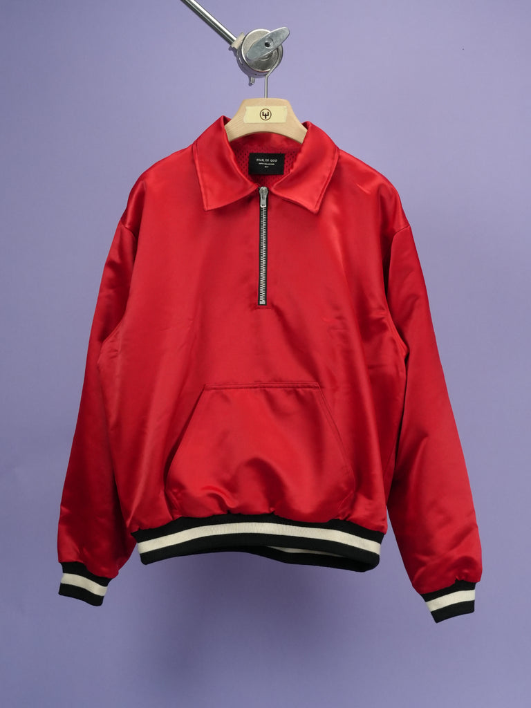 Fear of God Satin Half-Zip Coaches Jacket