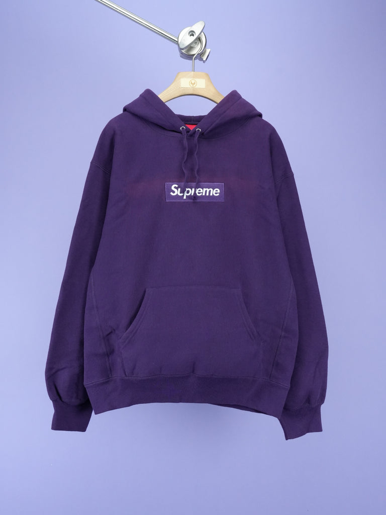 Supreme Box Logo Hooded Sweatshirt (FW23) Dark Purple