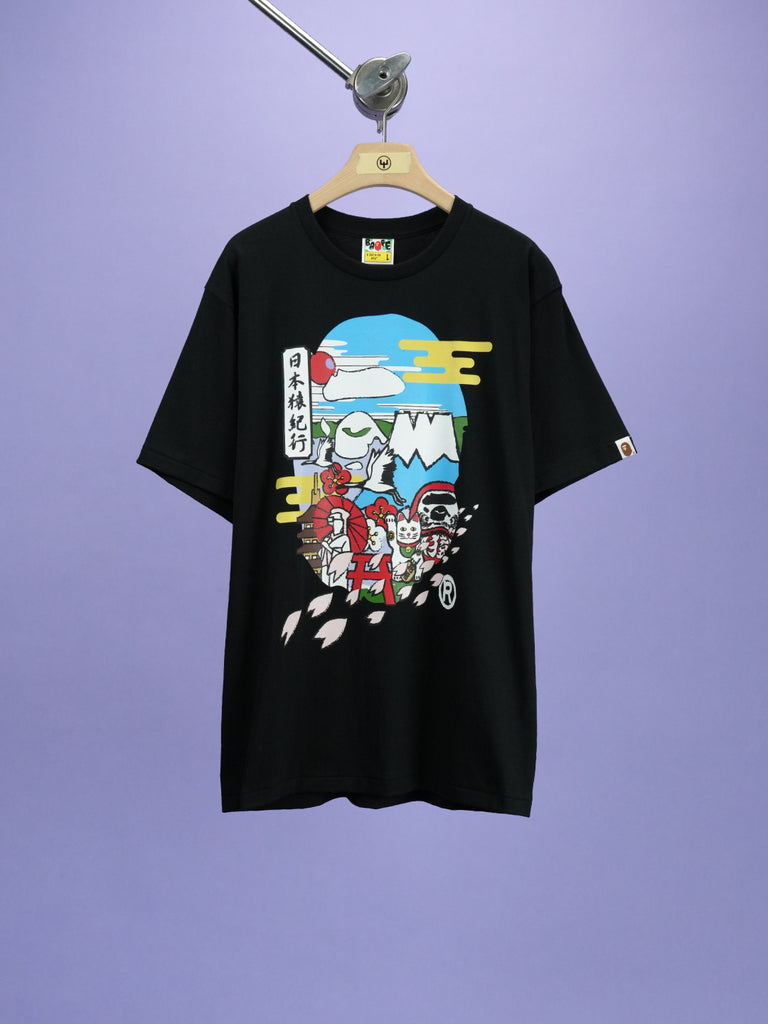 Bape Japan Culture Ape Head Tee Black