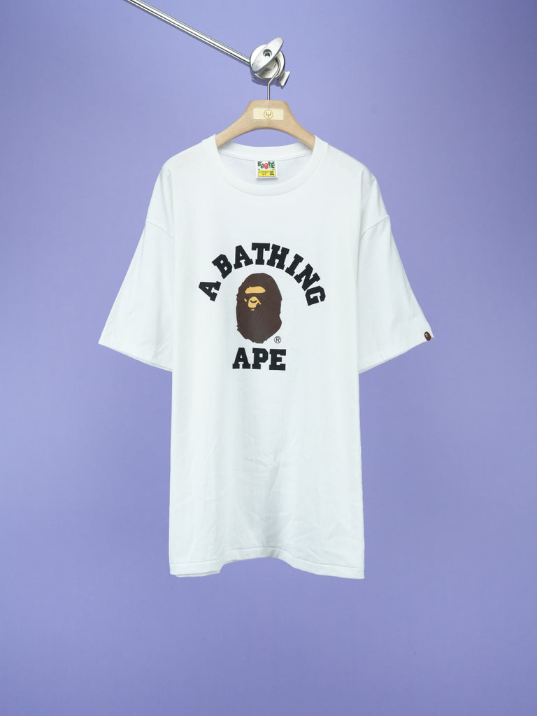 Bape College Tee White