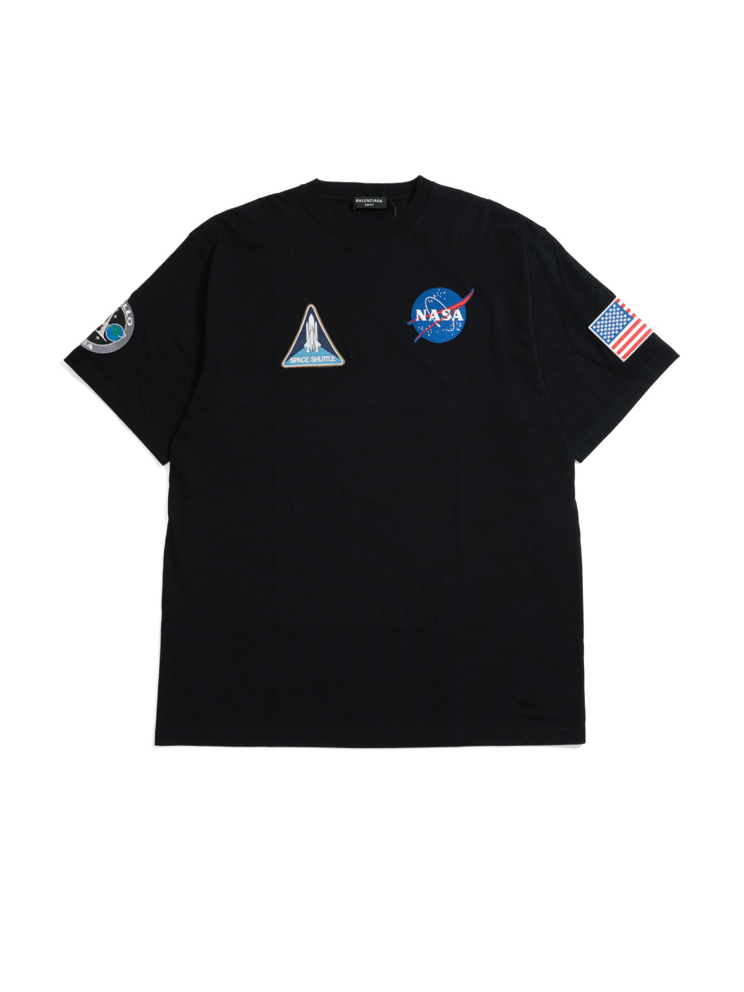 Balenciaga Nasa Space Multi Patch T-Shirt Black