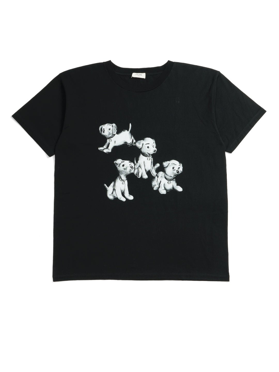 Celine Dalmatian Puppy Dog T-Shirt Black