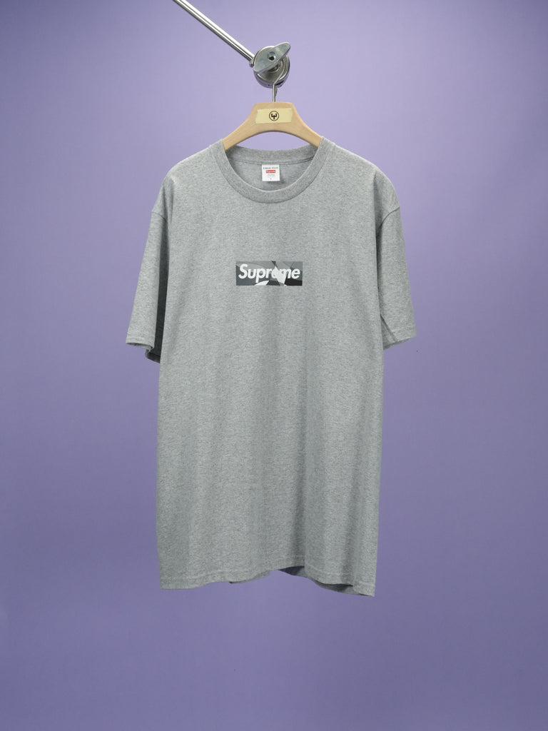 Supreme / Emilio Pucci Box Logo Tee Heather Grey/Black