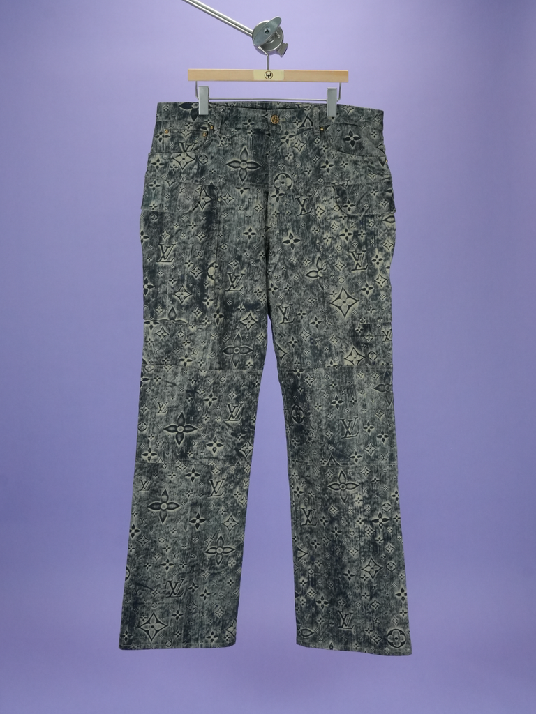 Louis Vuitton Monogram Tailored Denim Pants Taupe