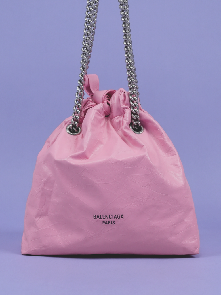 Balenciaga Crush Small Tote Bag Pink