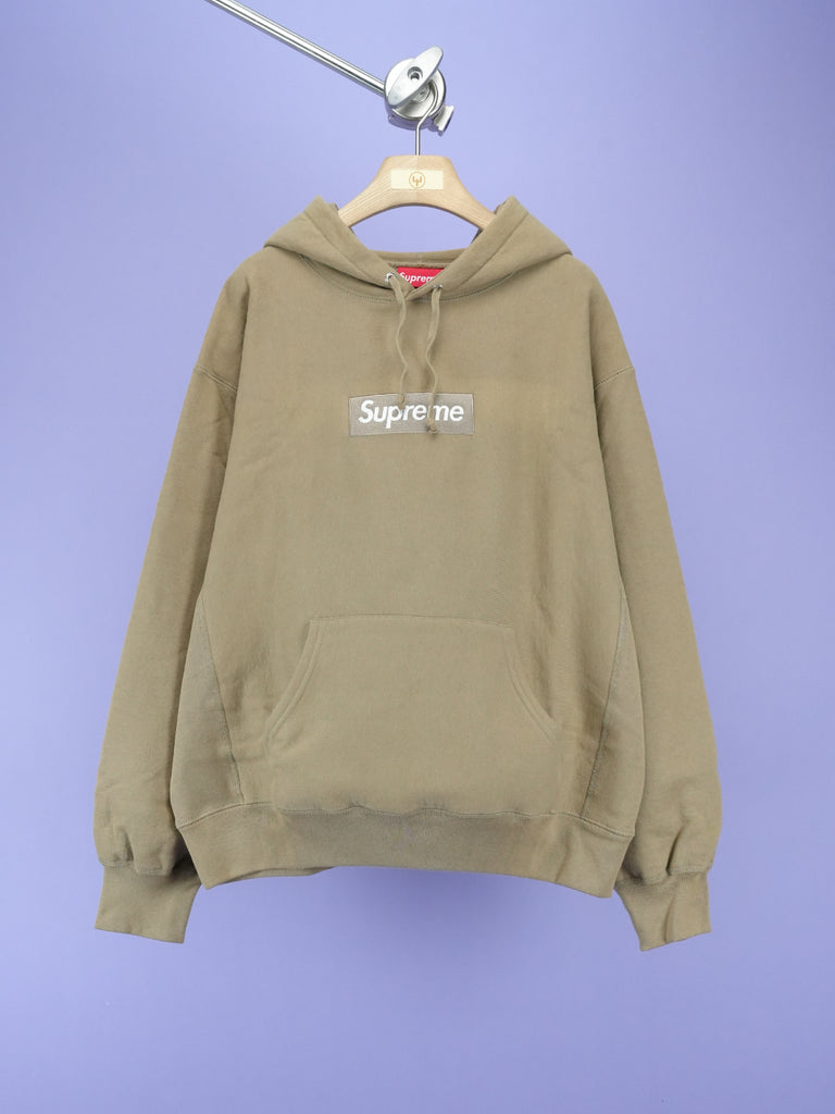 Supreme Box Logo Hooded Sweatshirt (FW23) Dark Sand