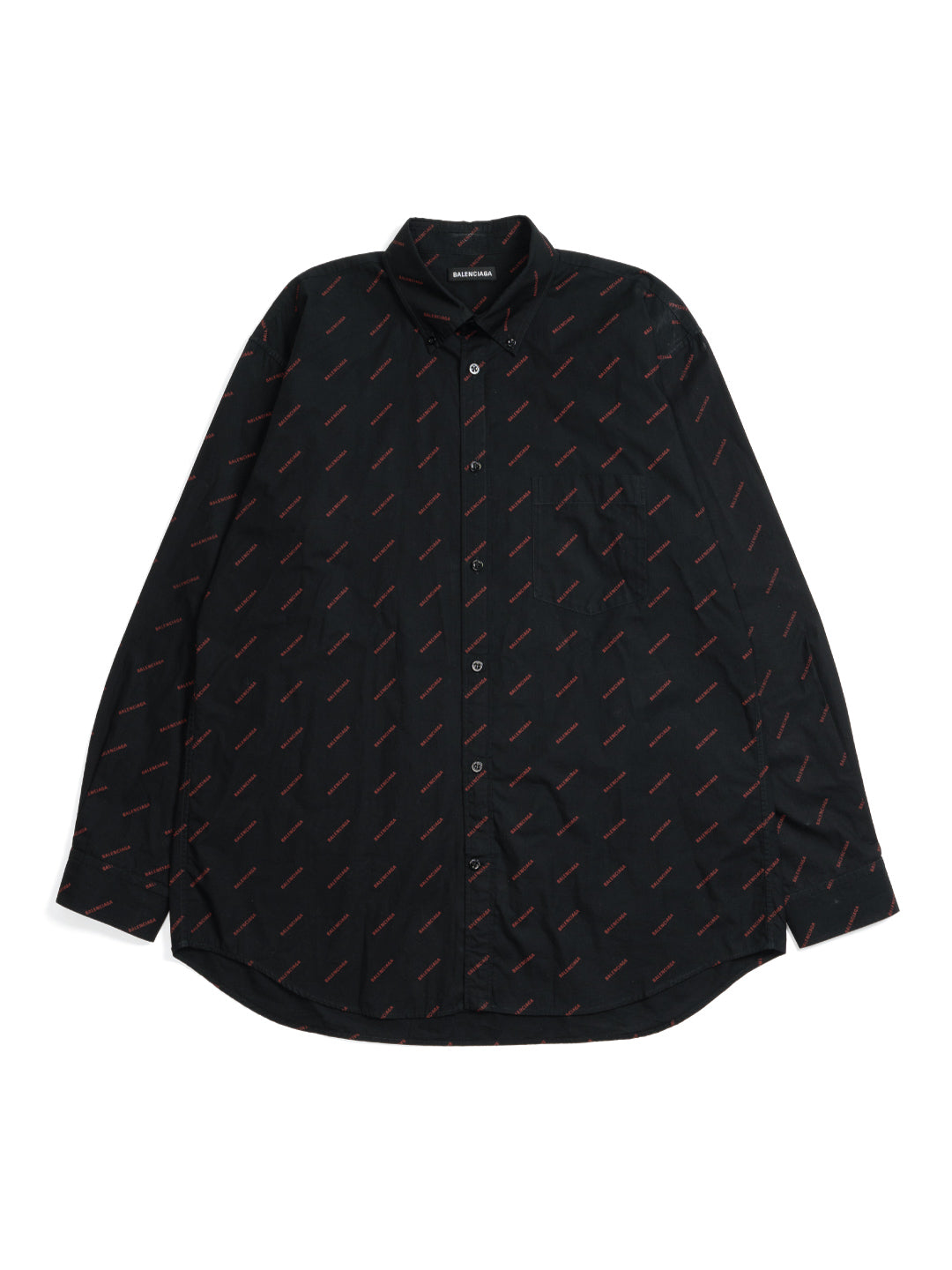 Balenciaga All Over Logo Shirt Black/Red