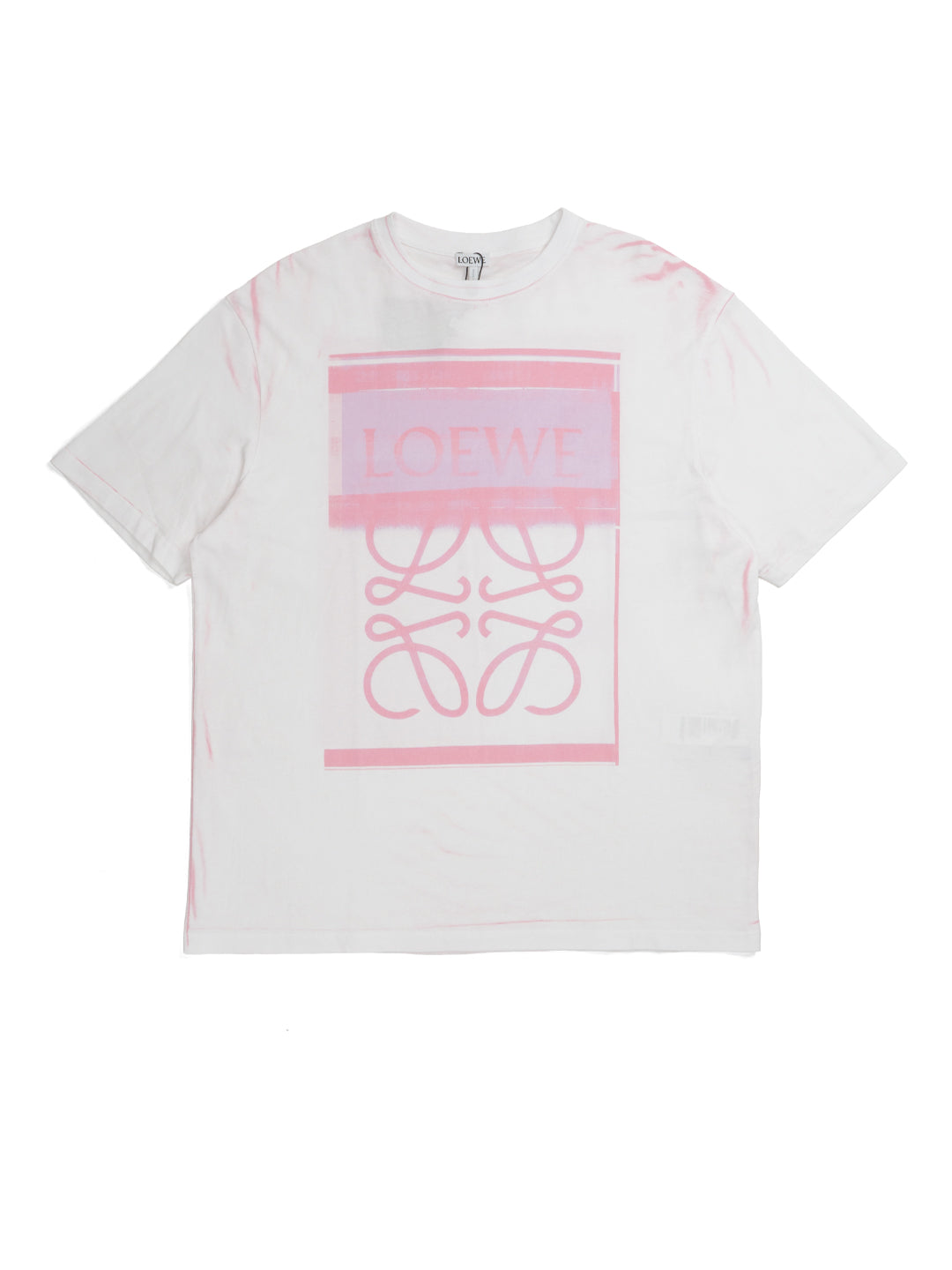 Loewe Anagram Print T-Shirt White/Pink