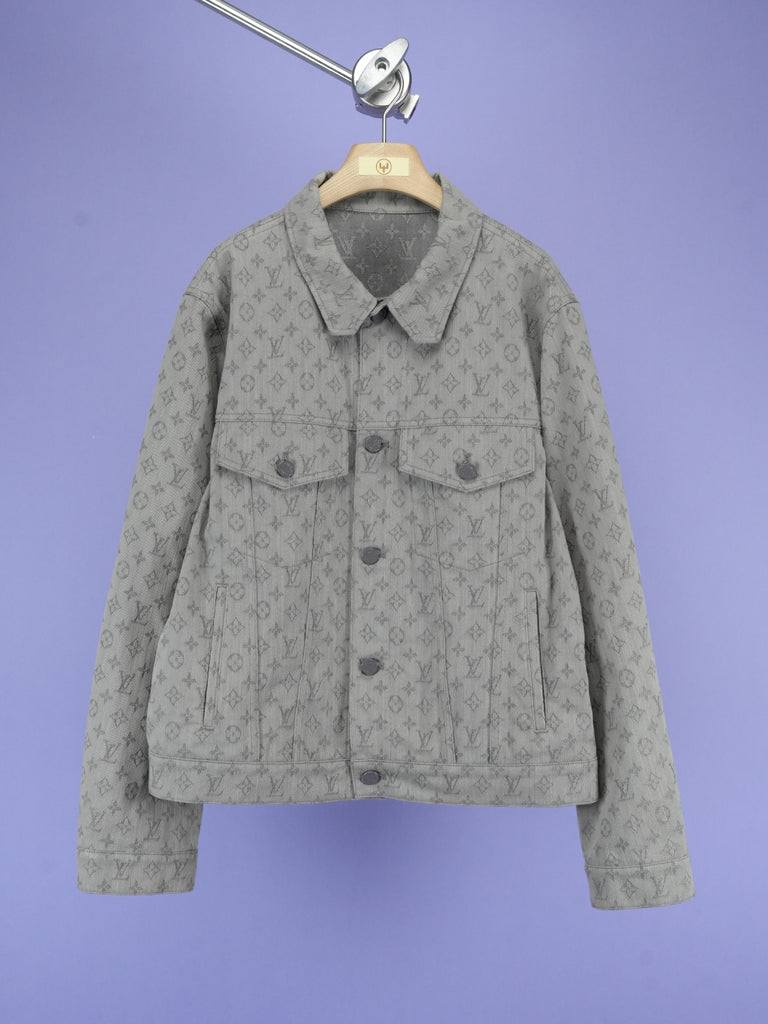 Louis Vuitton Monogram Denim Jacket Grey