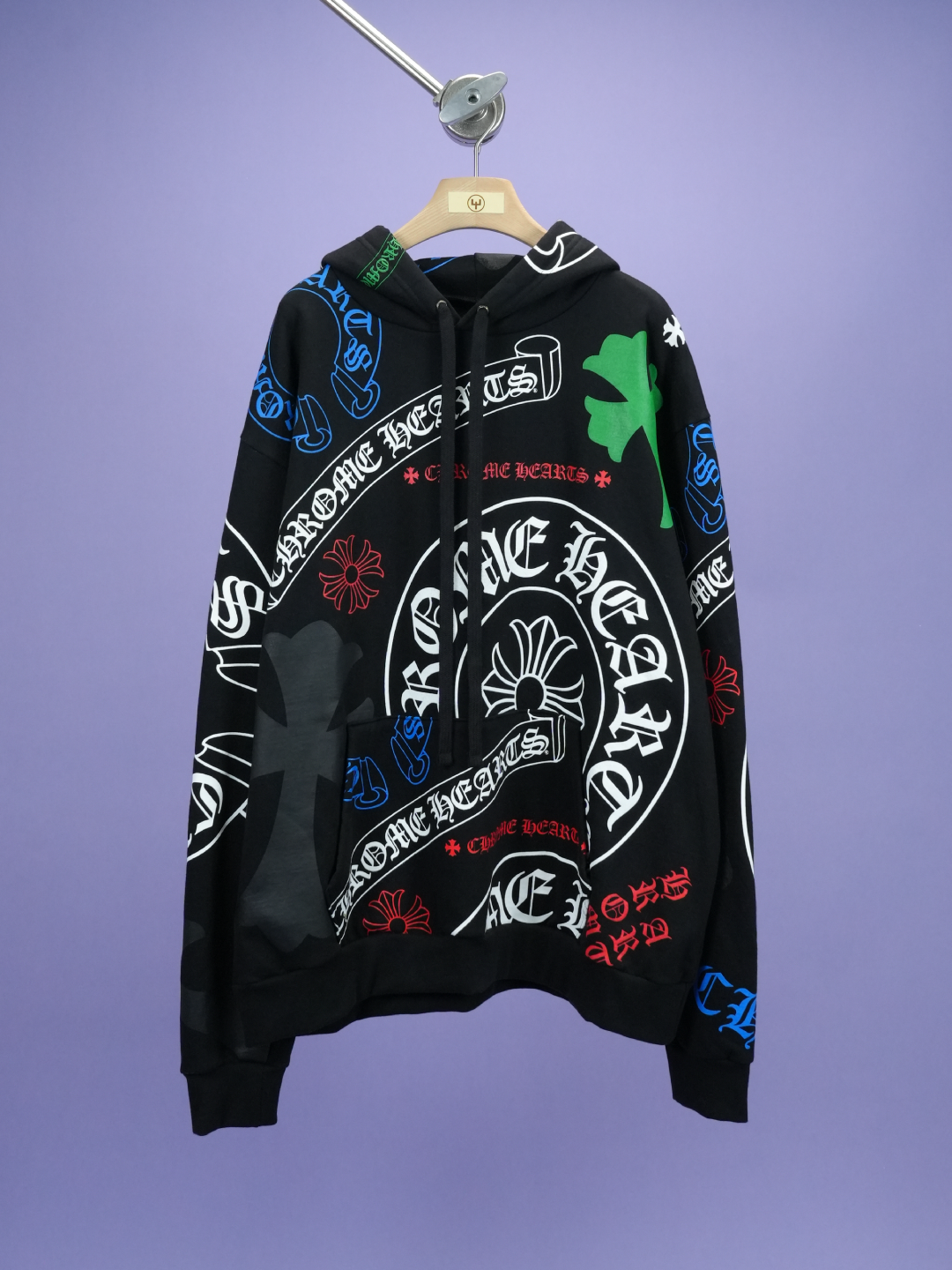 Chrome Hearts Stencil Hoodie Black/Multi