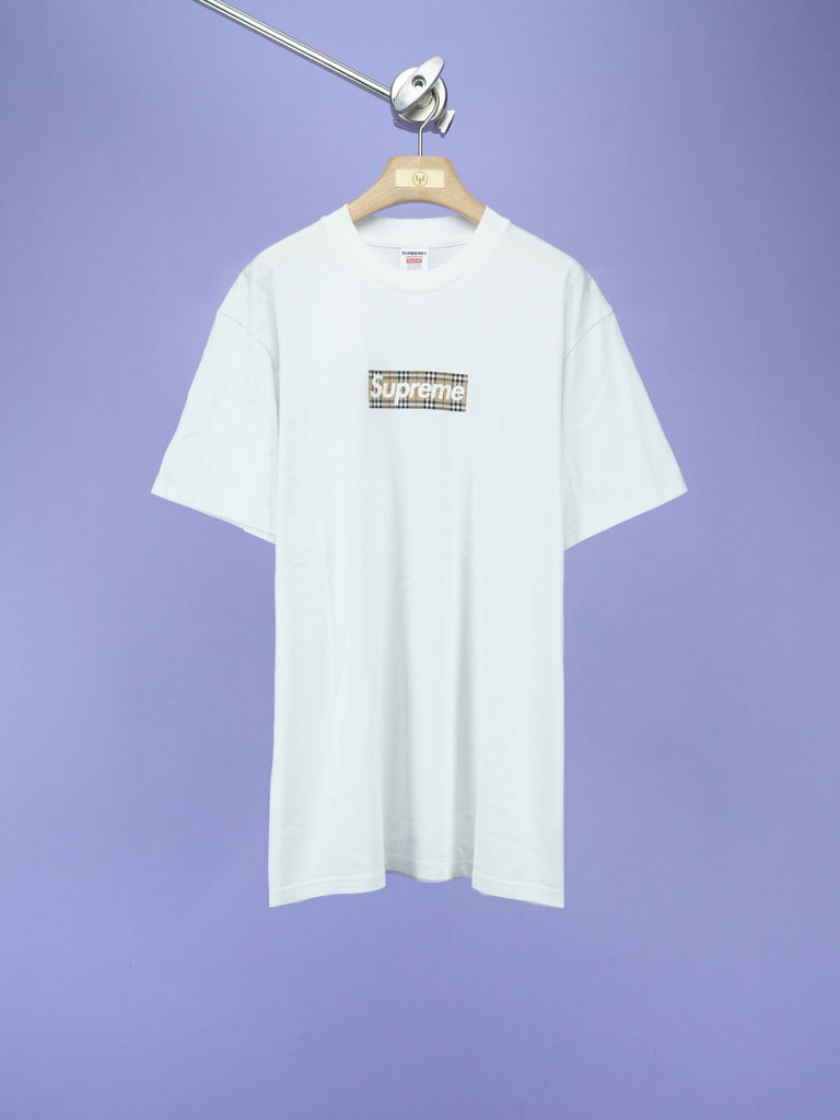 Supreme / Burberry Box Logo Tee White