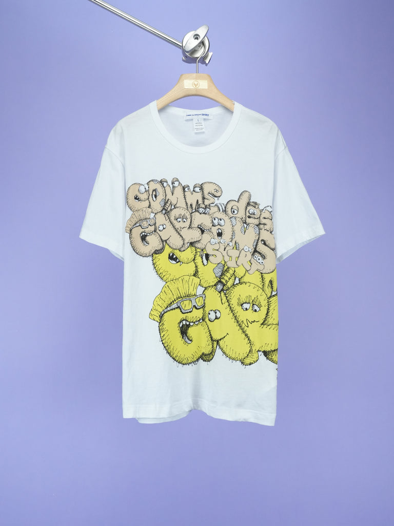 CDG / Kaws T-Shirt White/Yellow