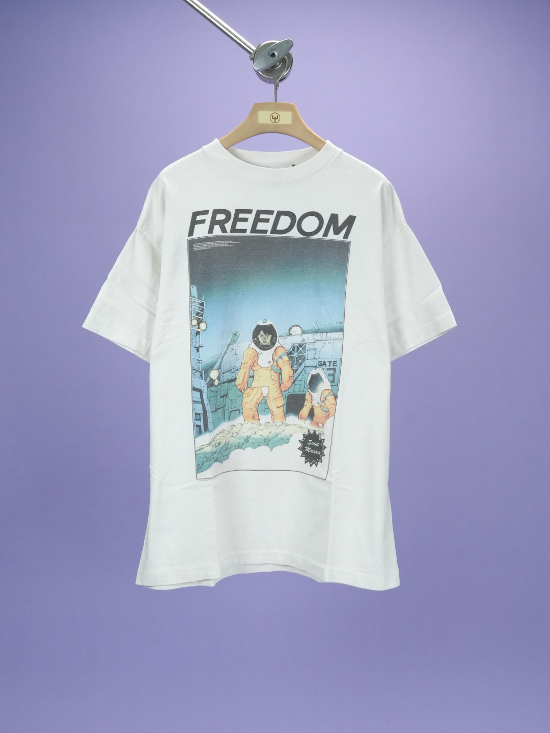 Saint Mxxxxxx Freedom Astro T-Shirt White