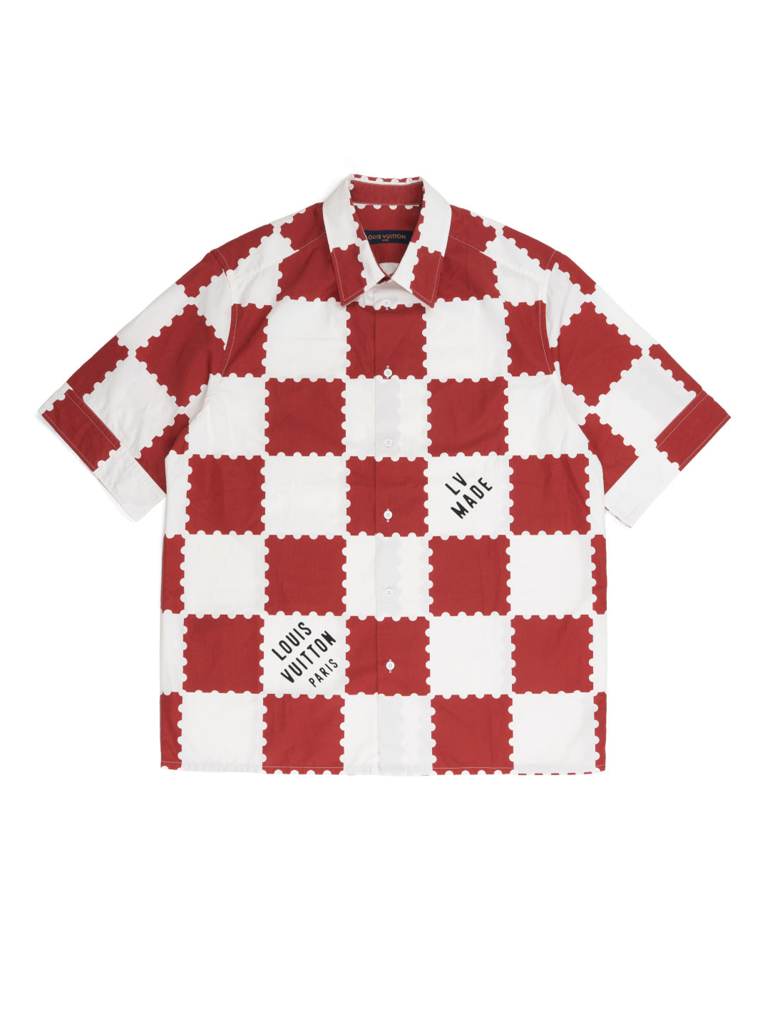 Louis Vuitton	/ Nigo Giant Damier Shirt Garnet Red