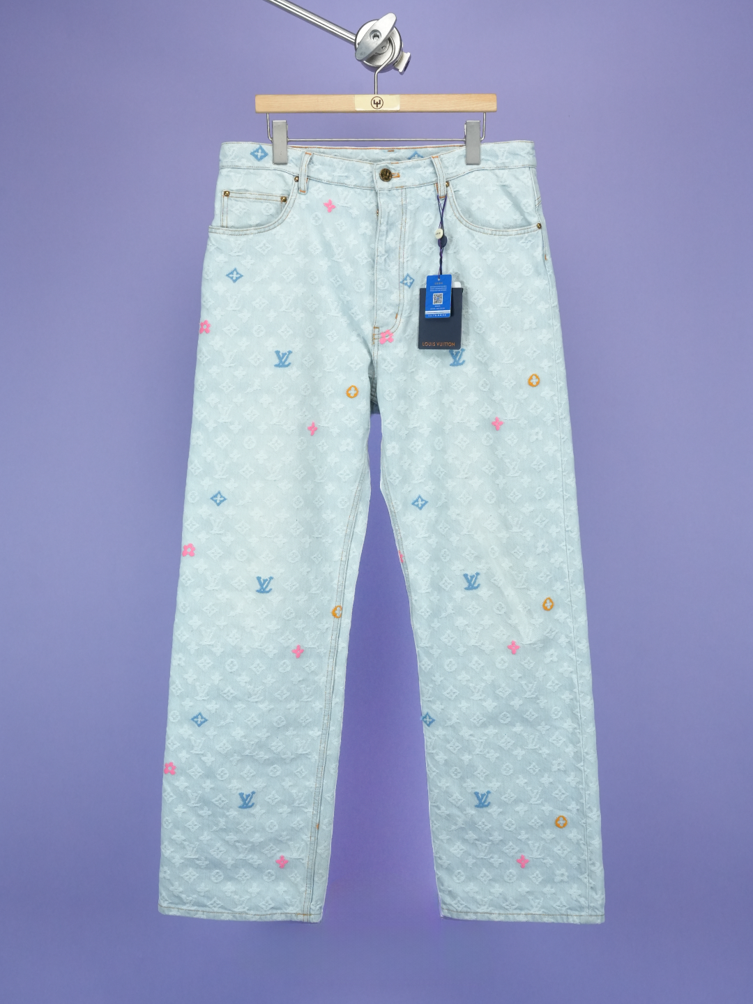 Louis Vuitton Monogram Denim Pants (by Tyler, The Creator) Washed Indigo