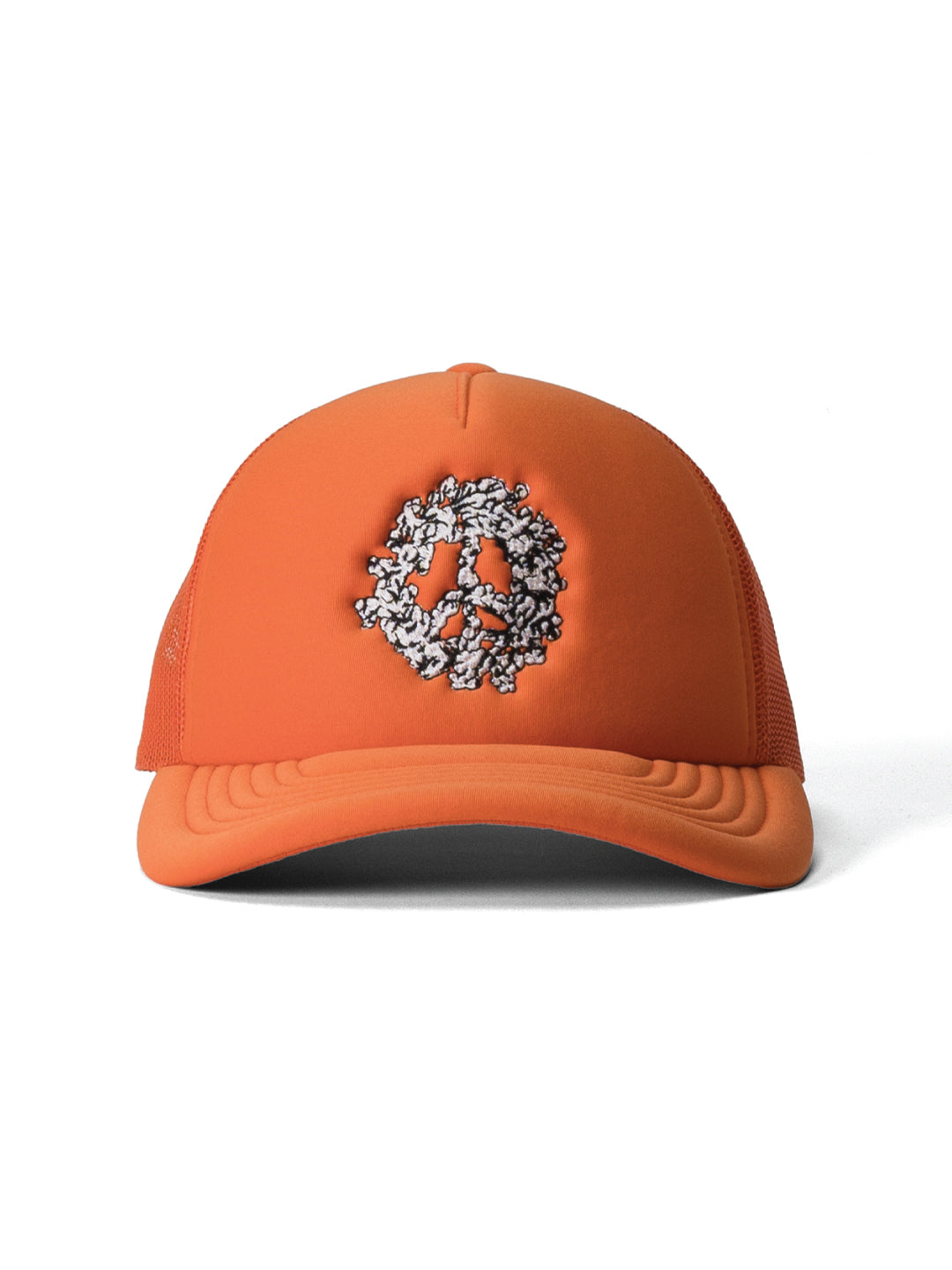 Denim Tears Cotton Peace Wreath Trucker Hat Orange